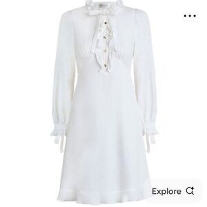 Zimmermann White Long Sleeve Dress